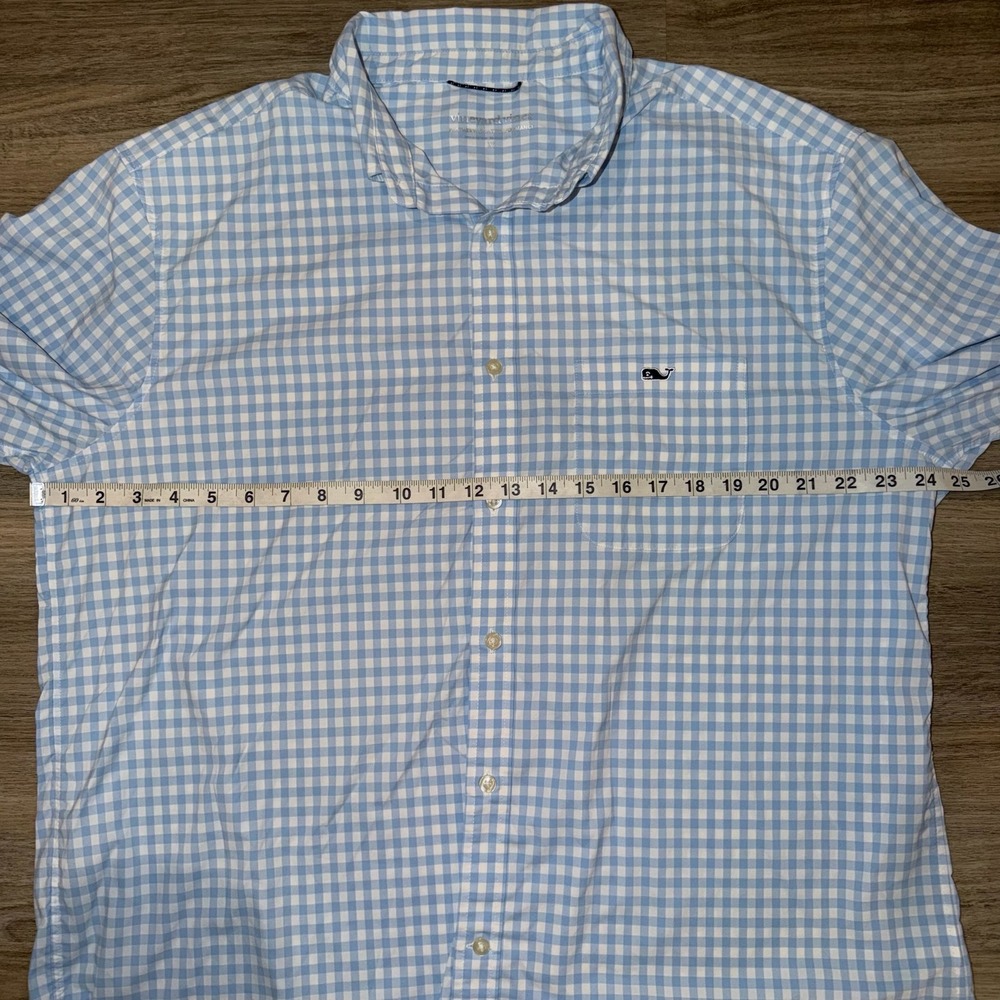 Vineyard Vines Blue Gingham Performance Button Do… - image 4